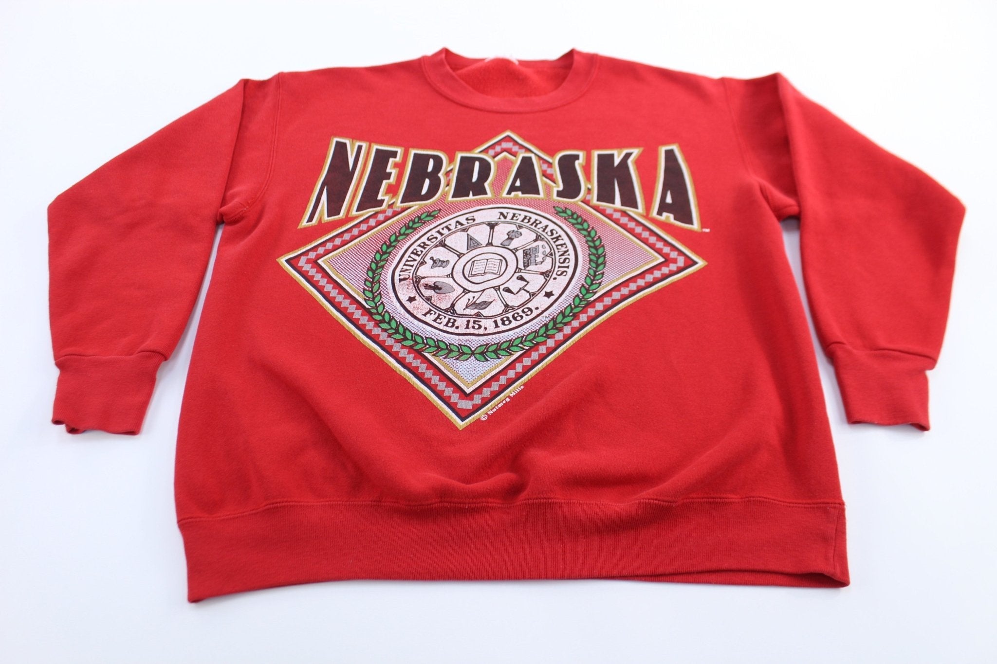 90's University of Nebraska Nutmeg Mills Sweatshirt - Sweatshirt - Thrifted Threads