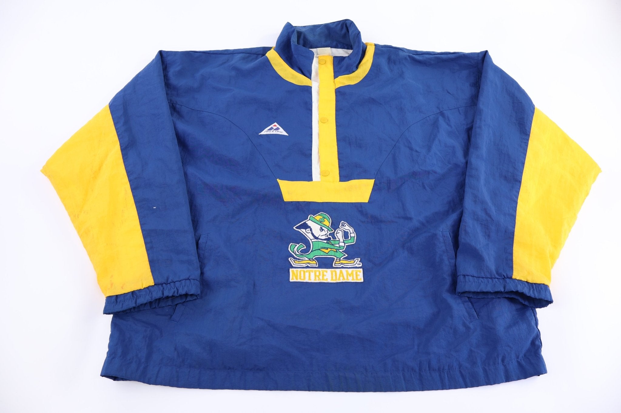 90's University of Notre Dame Half Zip Pullover Windbreaker - Jacket - Thrifted Threads