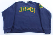90's University of Notre Dame Irish Embroidered Sweatshirt - ThriftedThreads.com