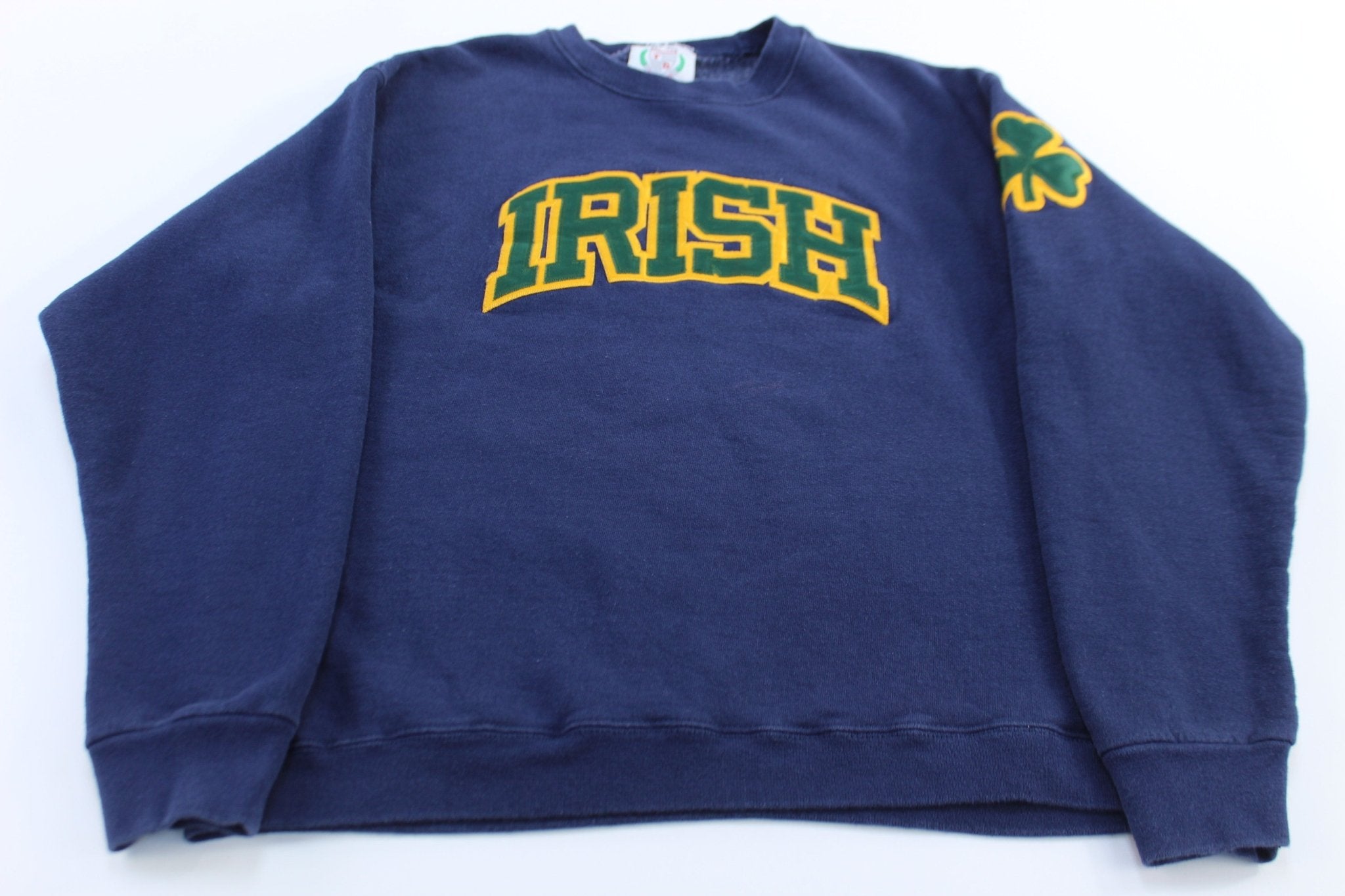 90's University of Notre Dame Irish Embroidered Sweatshirt - ThriftedThreads.com