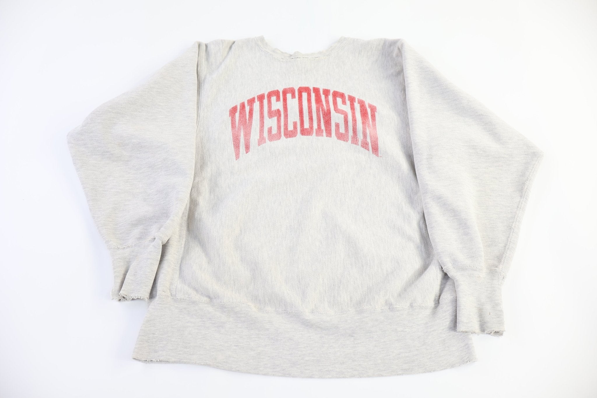 90's University of Wisconsin Reverse Weave Sweatshirt - Sweatshirt - Thrifted Threads