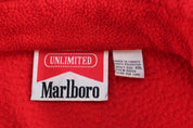 90's Unlimited Marlboro Red & Black Fleece Zip Up Jacket - Jackets - Thrifted Threads