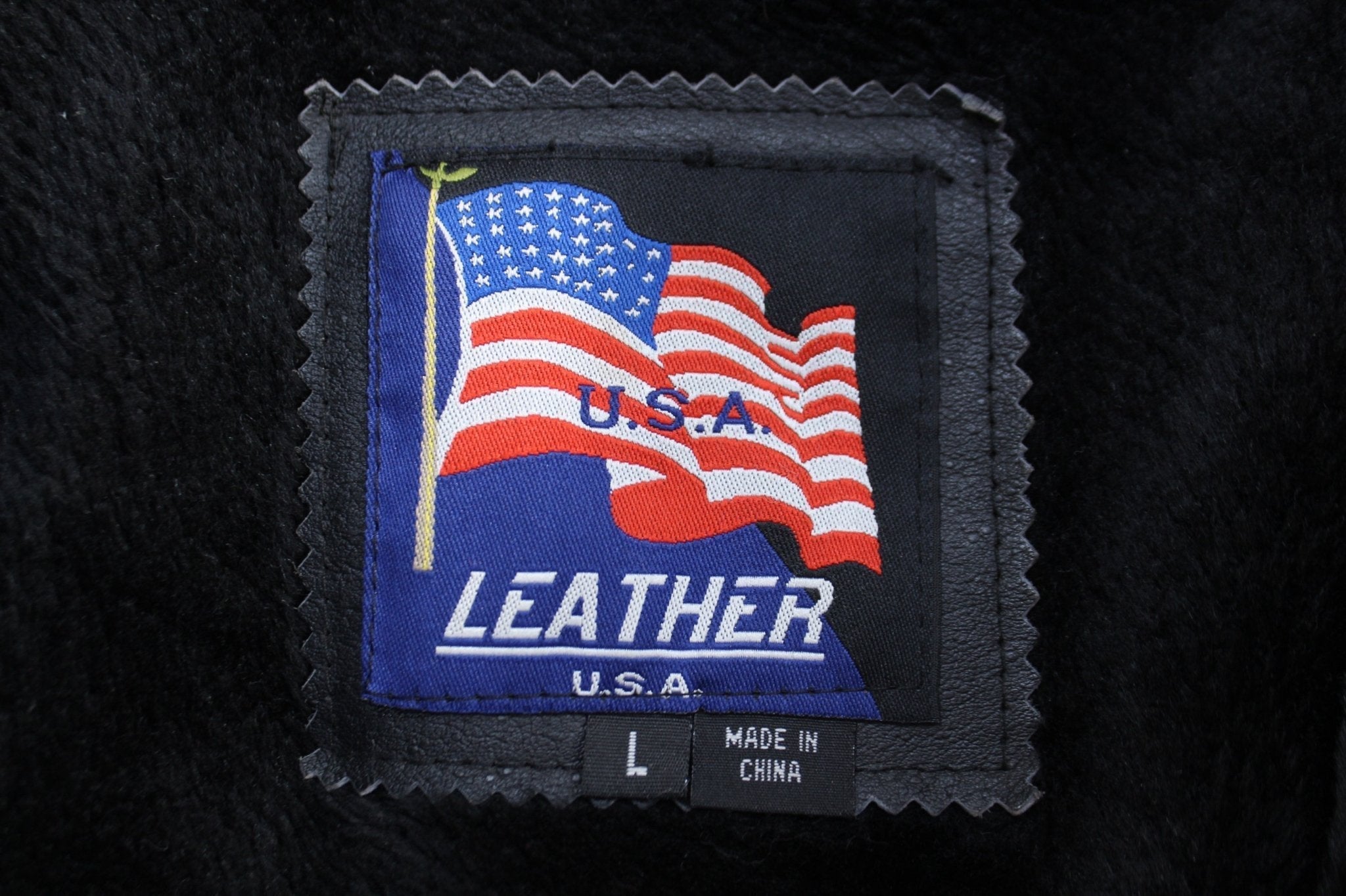 90's USA Black Full Zip Leather Jacket - Jacket - Thrifted Threads