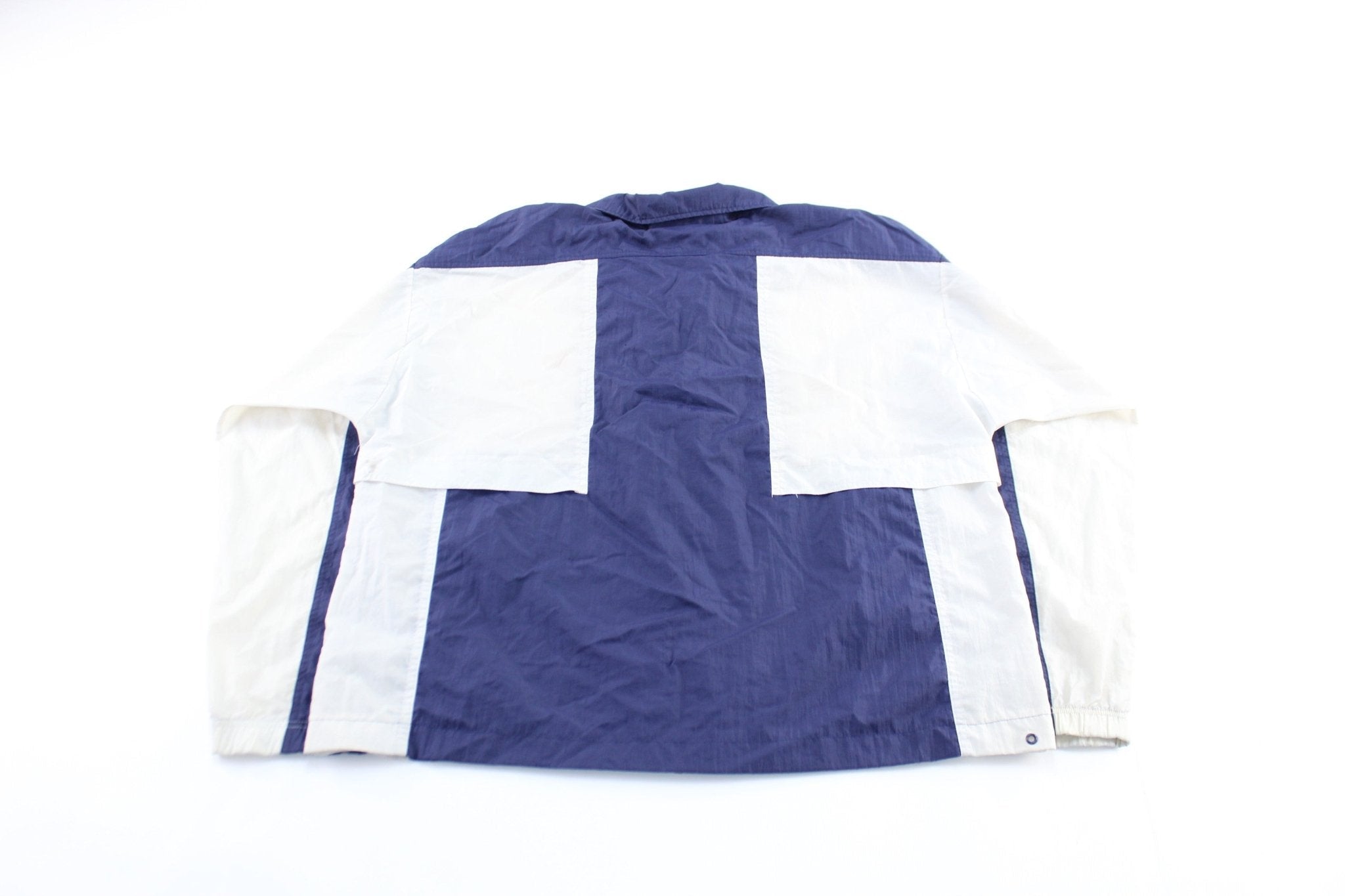 90's USA Olympic Embroidered Logo Navy, White, & Yellow Zip Up Jacket - Jacket - Thrifted Threads