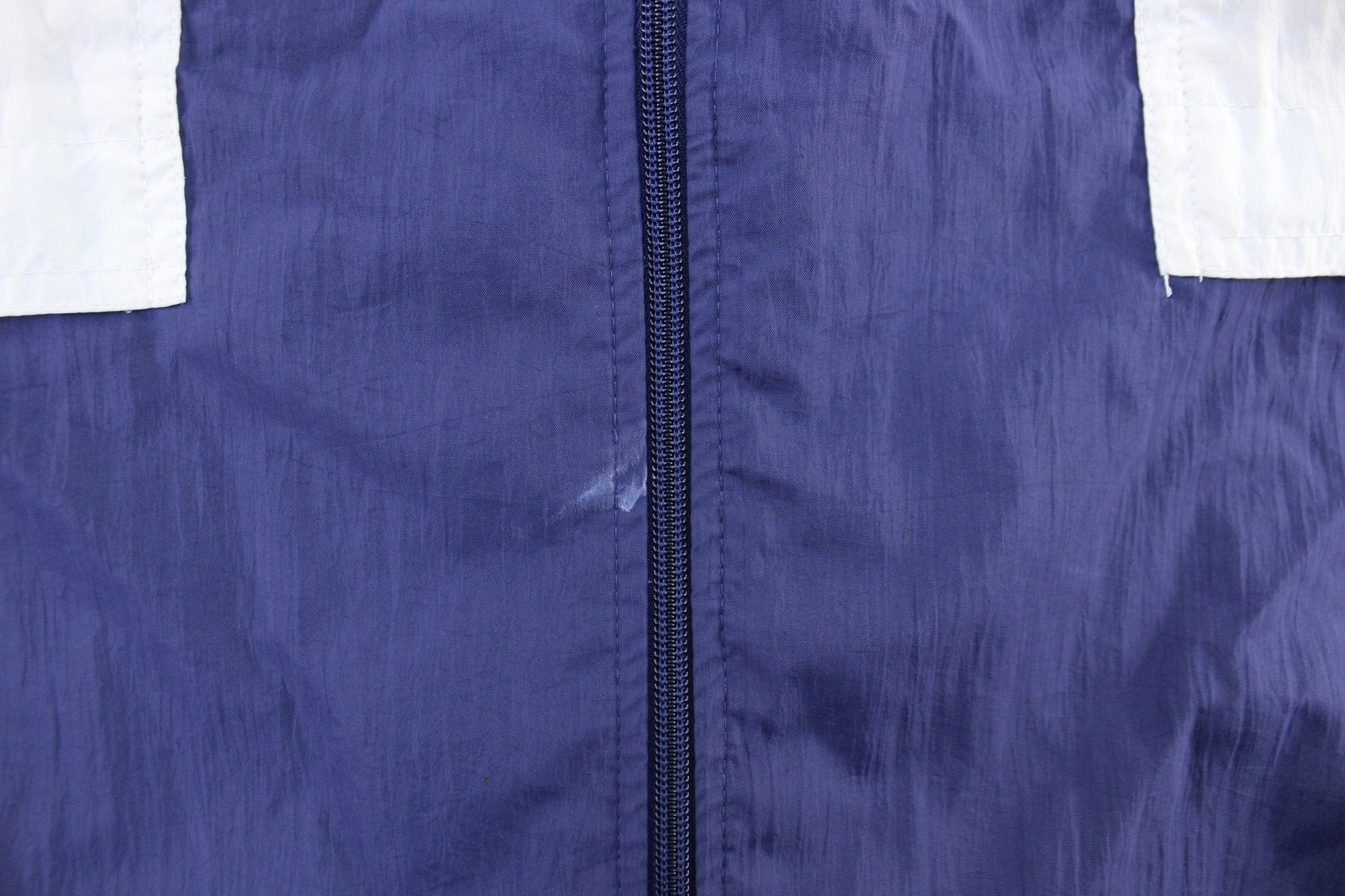 90's USA Olympic Embroidered Logo Navy, White, & Yellow Zip Up Jacket - Jacket - Thrifted Threads