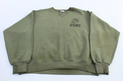 90's USMC Green Sweatshirt - ThriftedThreads.com