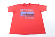 90's USS Indianapolis Ship Graphic T-Shirt - ThriftedThreads.com