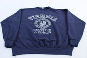 90's Virginia Tech University Blue Sweatshirt - ThriftedThreads.com