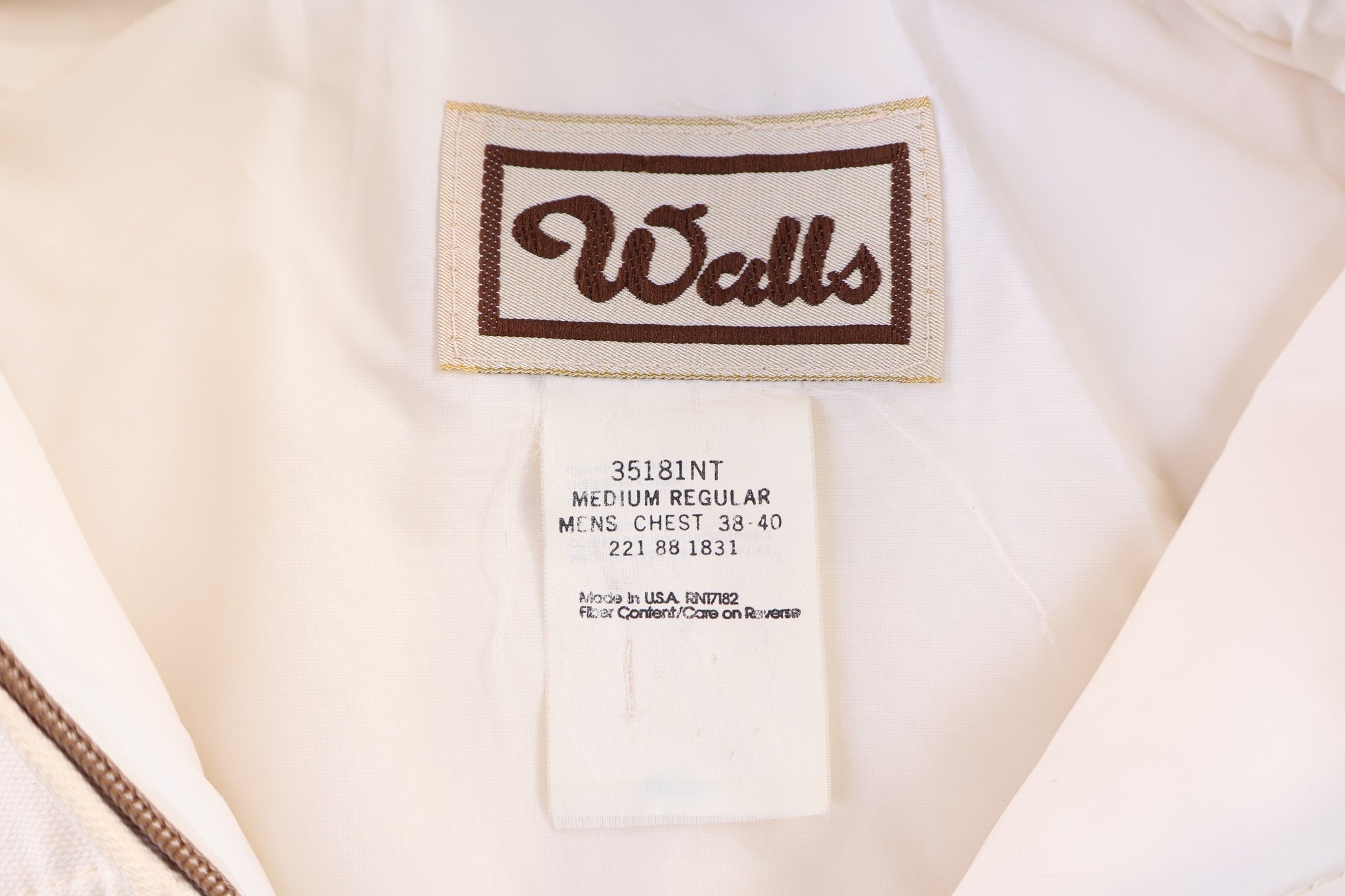 90's Walls Full Zip Cream Jacket - Jacket - Thrifted Threads