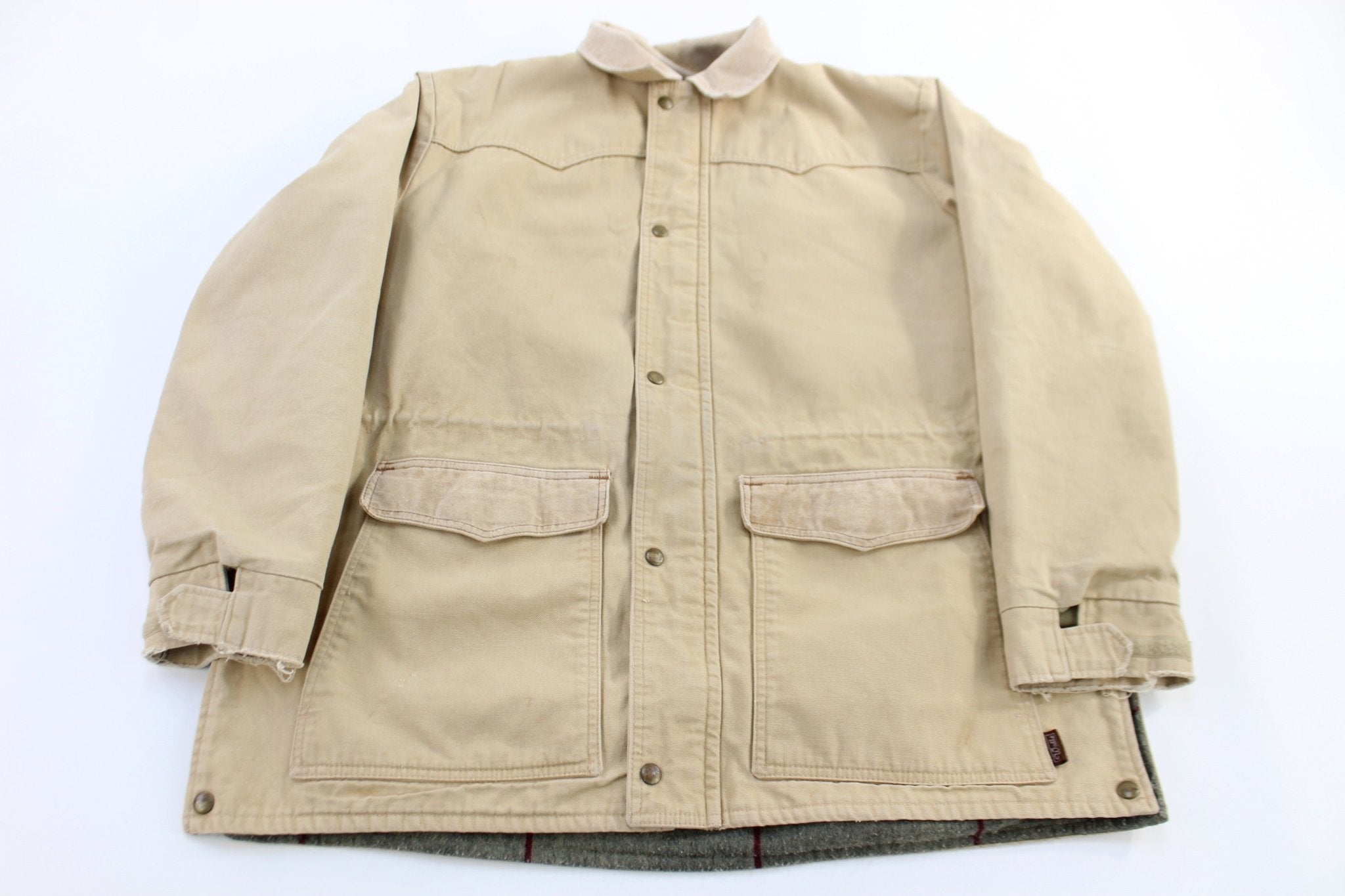 90's Wall's Tan Blanket Lined Chore Jacket - Jacket - Thrifted Threads
