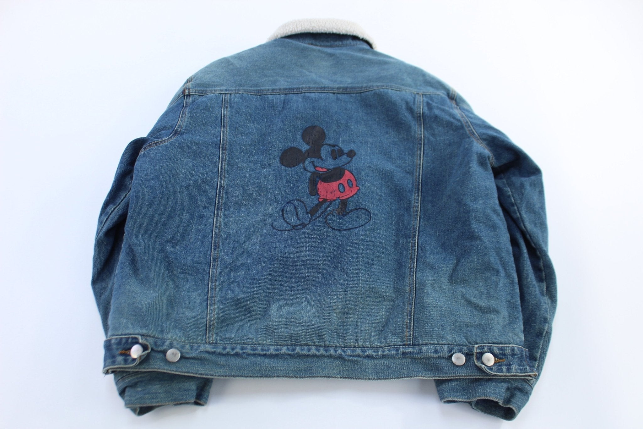 90's Walt Disney World Sherpa Lined Trucker Jacket - ThriftedThreads.com
