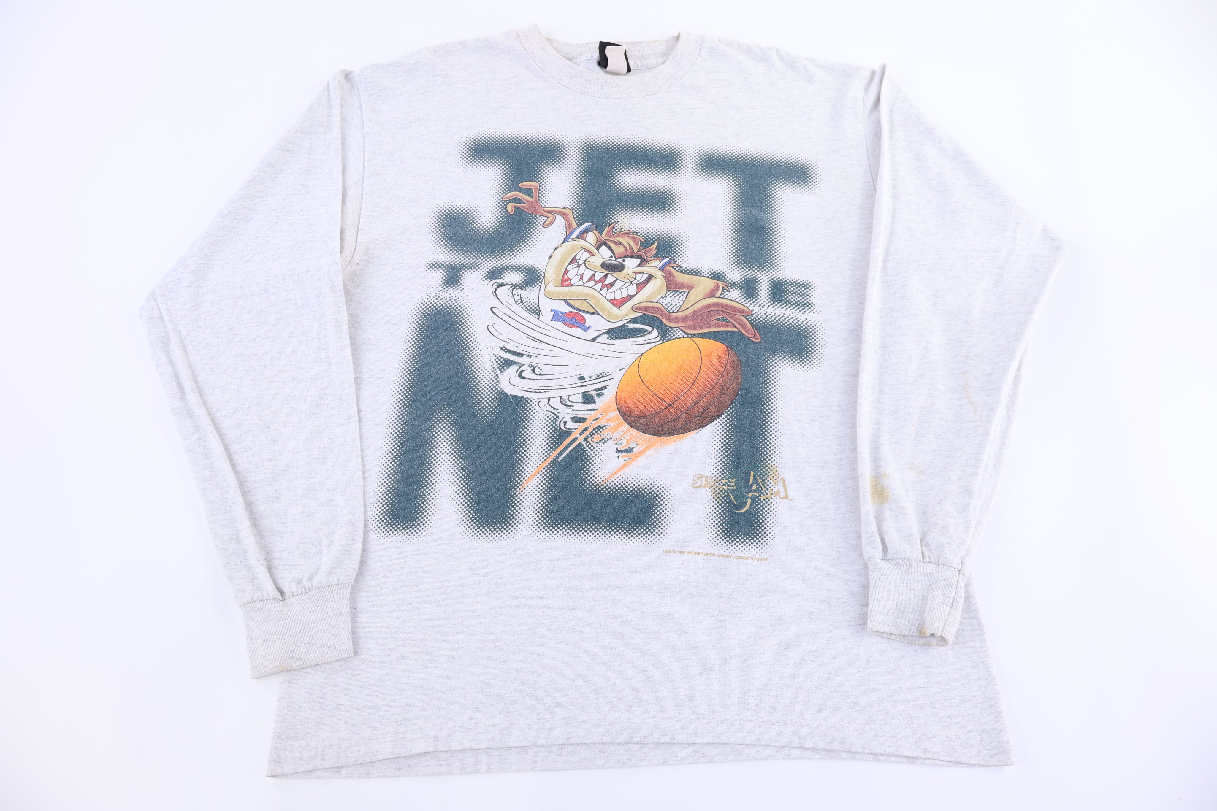 90's Warner Bros Space Jam Jet to The Net LS T-shirt - Shirts & Tops - Thrifted Threads