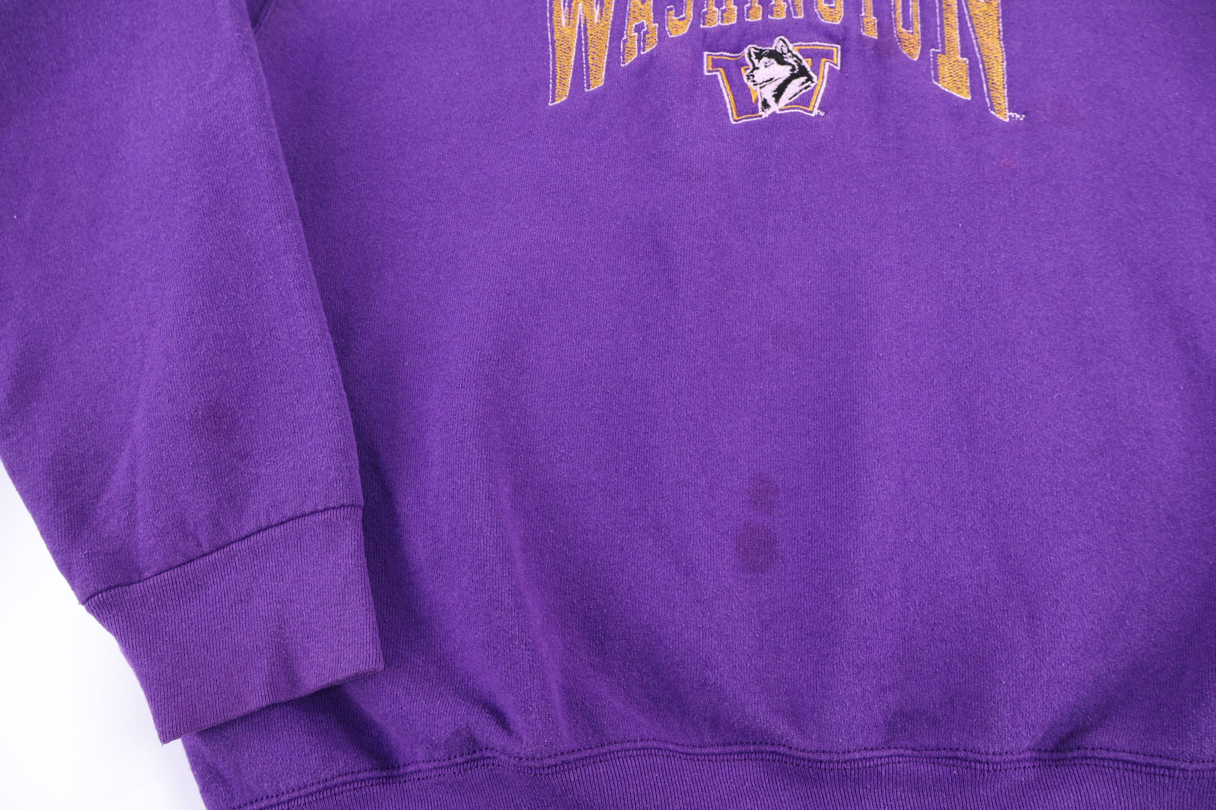 90's Washington Huskies Embroidered Sweatshirt - Sweatshirt - Thrifted Threads