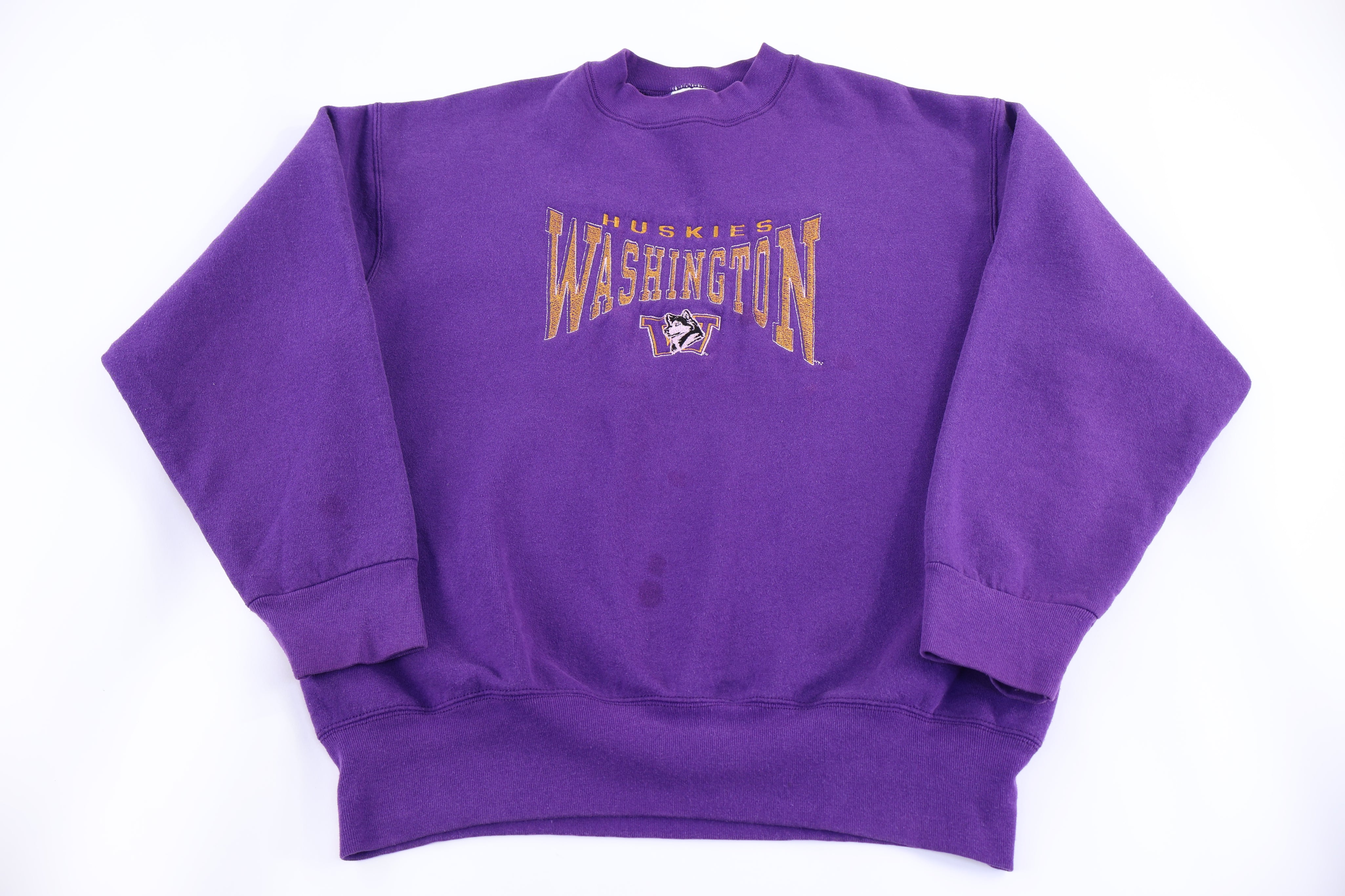 90's Washington Huskies Embroidered Sweatshirt - Sweatshirt - Thrifted Threads