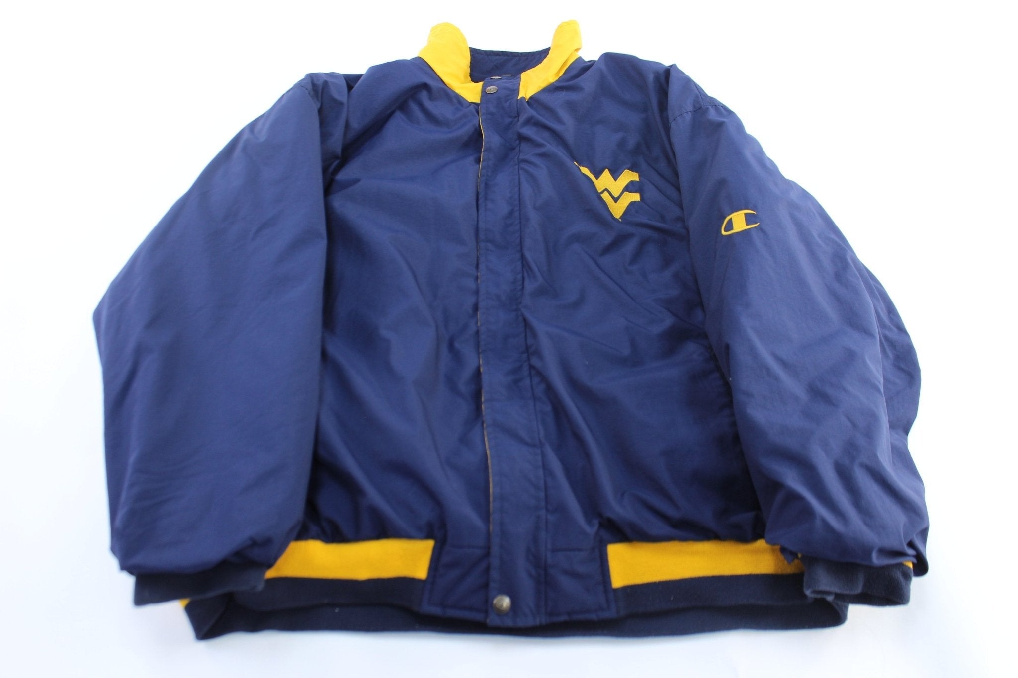 90's West Virginia University Embroidered Champion Zip Up Jacket - Jacket - Thrifted Threads