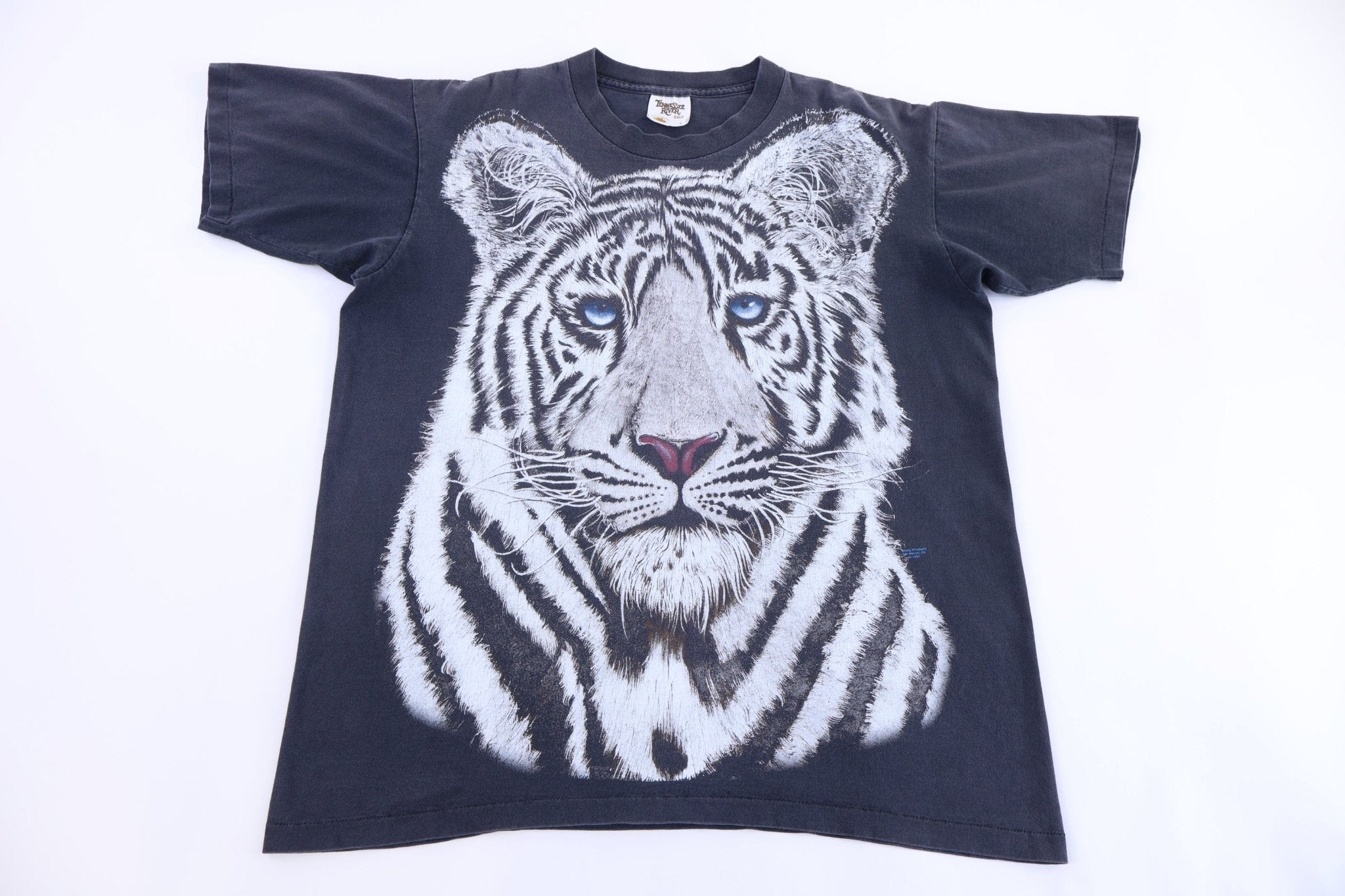 90's White Tiger Graphic T-shirt - Shirts & Tops - Thrifted Threads