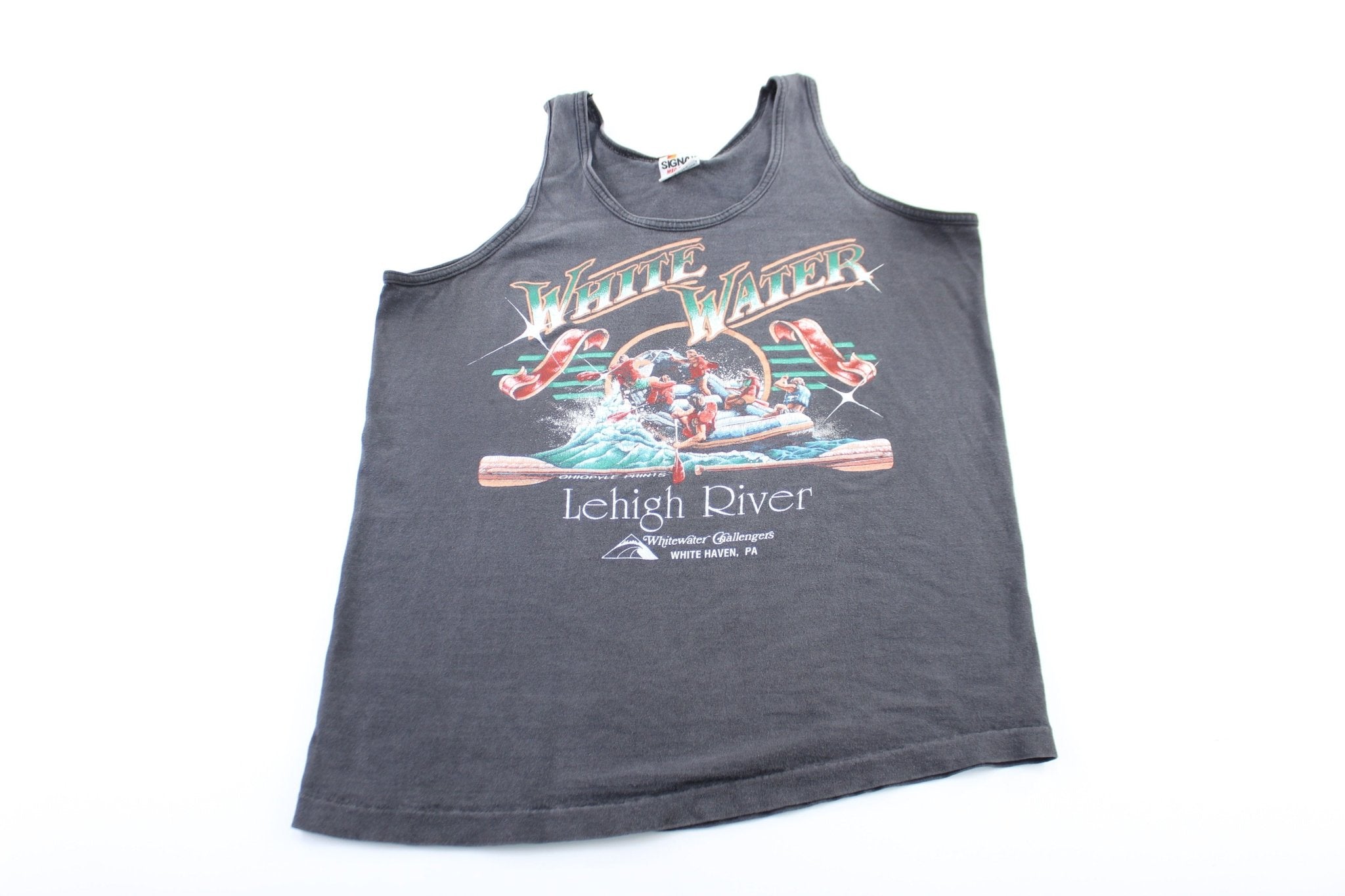 90's White Water Challengers Graphic Tank Top - ThriftedThreads.com