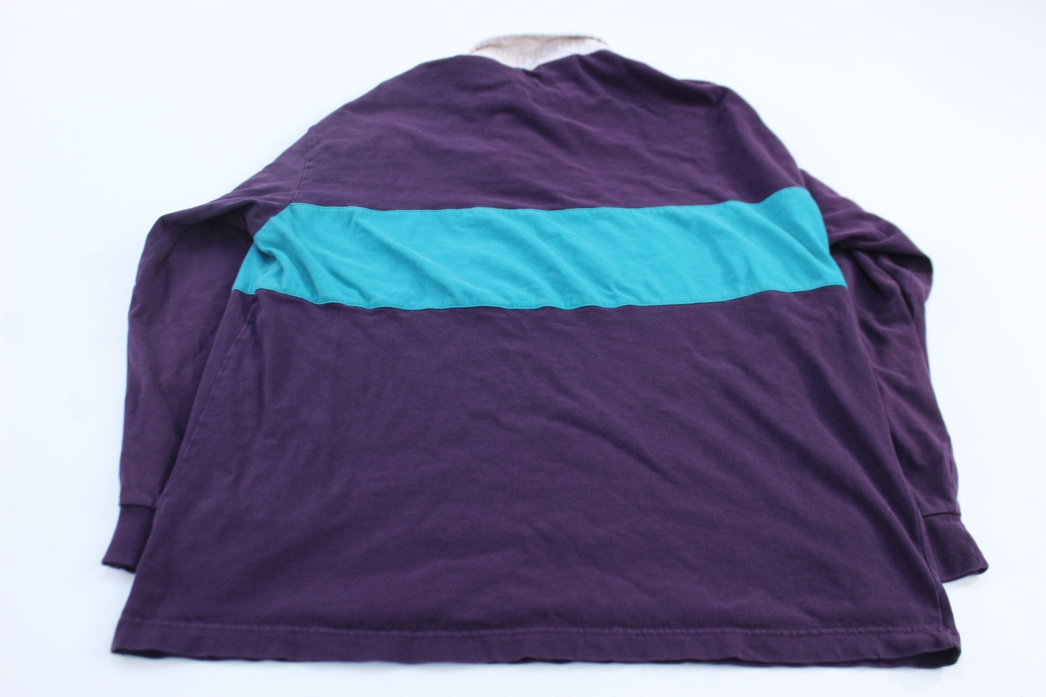 90's Wilson Pro 5000 Blue & Purple Striped LS Button Up - ThriftedThreads.com