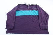 90's Wilson Pro 5000 Blue & Purple Striped LS Button Up - ThriftedThreads.com