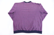 90's Wimbledon Tennis Purple Plaid Pullover - Sweater - Thrifted Threads