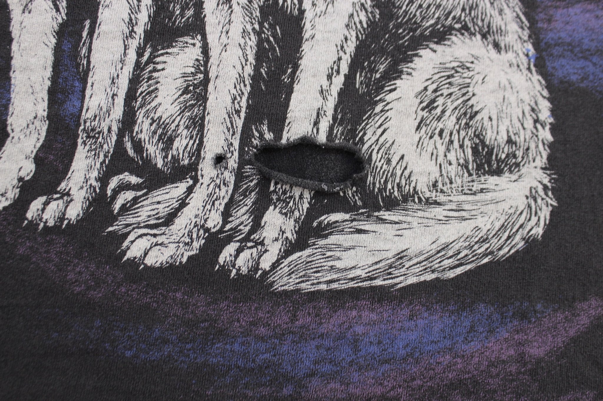 90's Wolf Las Vegas All Over Print T-Shirt - ThriftedThreads.com