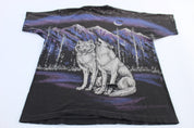 90's Wolf Las Vegas All Over Print T-Shirt - ThriftedThreads.com