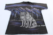 90's Wolf Las Vegas All Over Print T-Shirt - T-Shirts - Thrifted Threads
