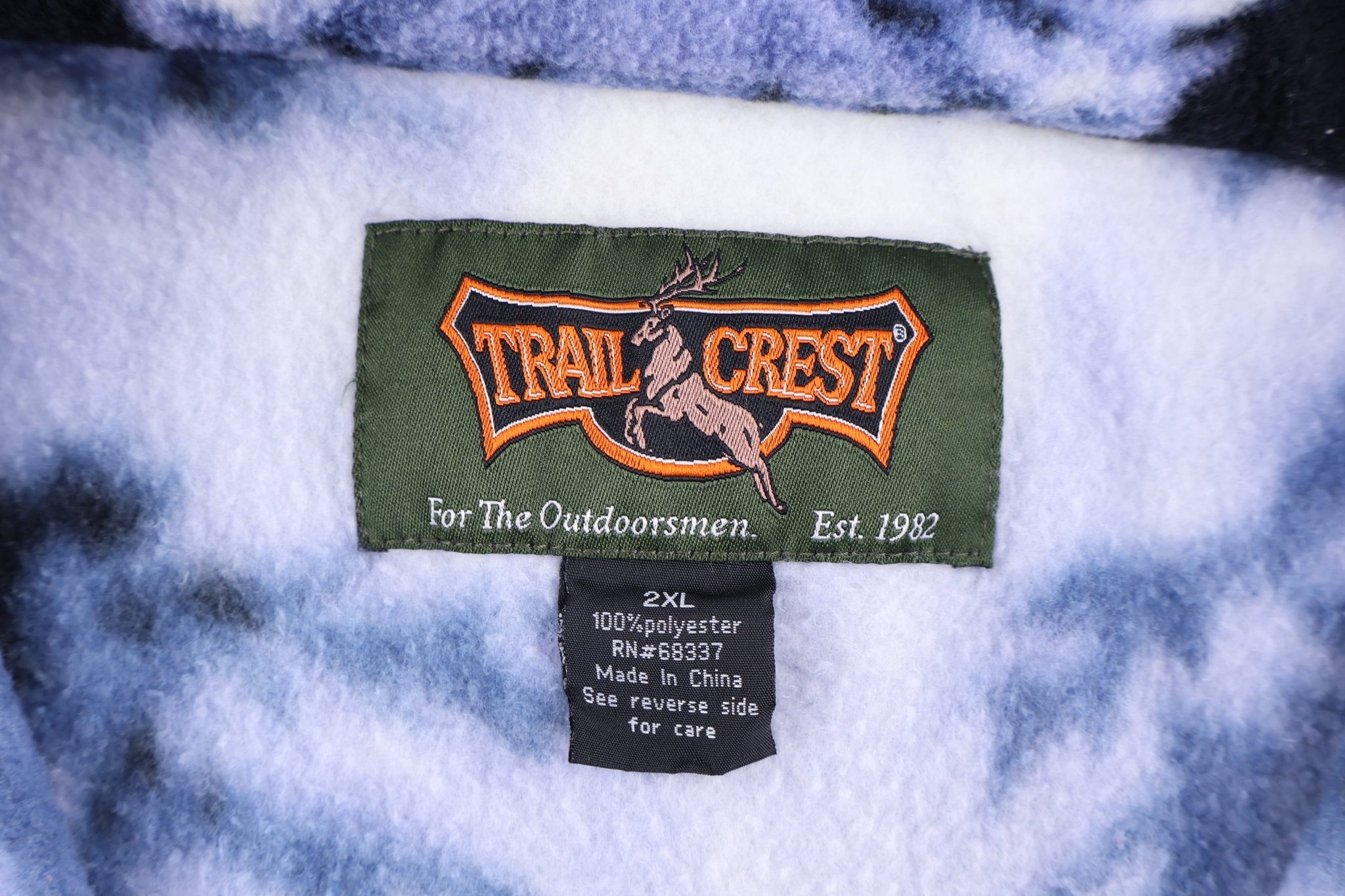 90's Wolf Nature All Over Graphic Fleece Jacket - Jacket - Thrifted Threads