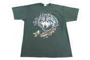 90's Wolf Nature Graphic T-shirt - Shirts & Tops - Thrifted Threads