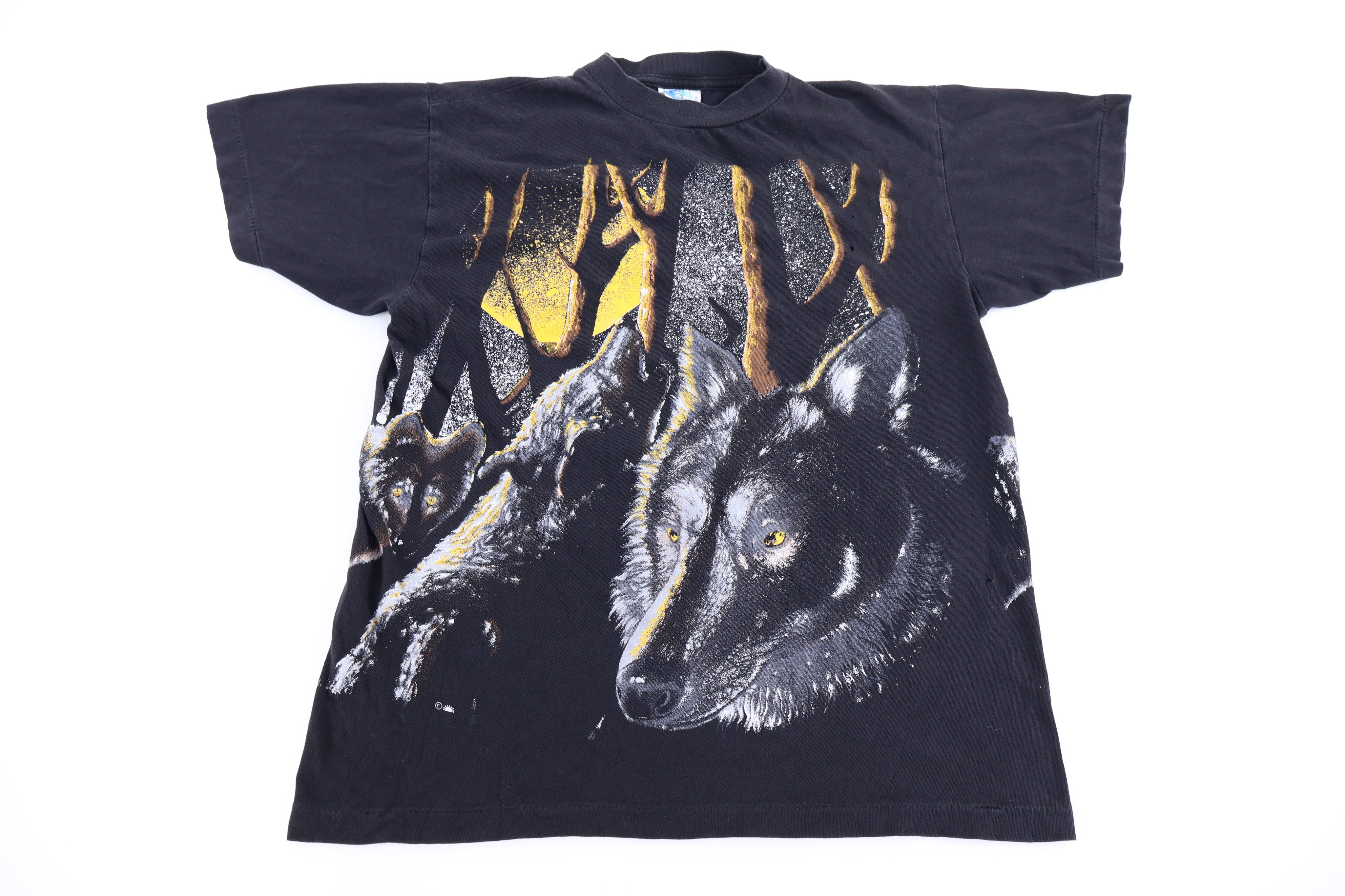 90's Wolves Nature All Over Graphic T-shirt - Shirts & Tops - Thrifted Threads