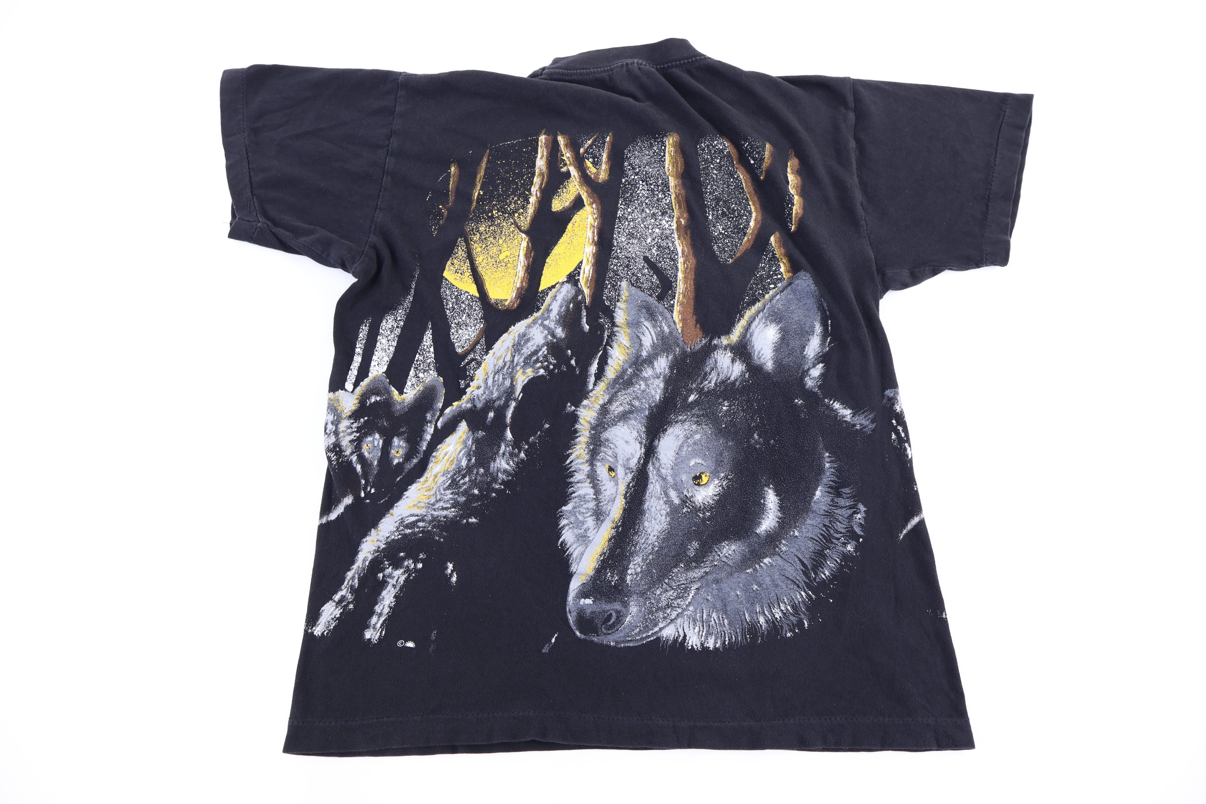90's Wolves Nature All Over Graphic T-shirt - Shirts & Tops - Thrifted Threads