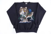 90's Wolves Nature Graphic Sweatshirt - Sweatshirt - Thrifted Threads
