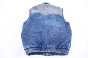 90's Women's Guess Denim Snap Vest - Vest - Thrifted Threads