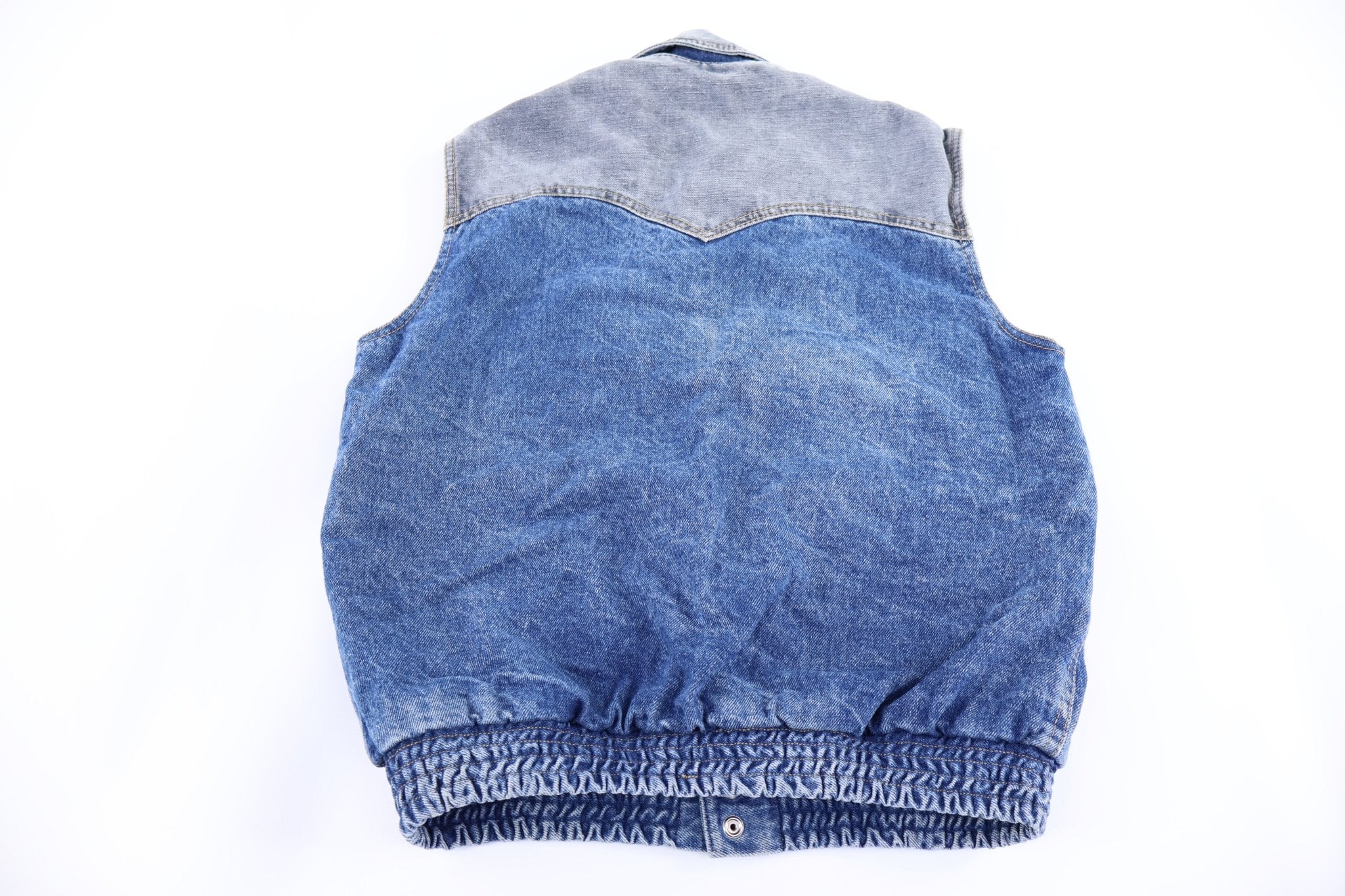 90's Women's Guess Denim Snap Vest - Vest - Thrifted Threads