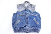 90's Women's Guess Denim Snap Vest - Vest - Thrifted Threads