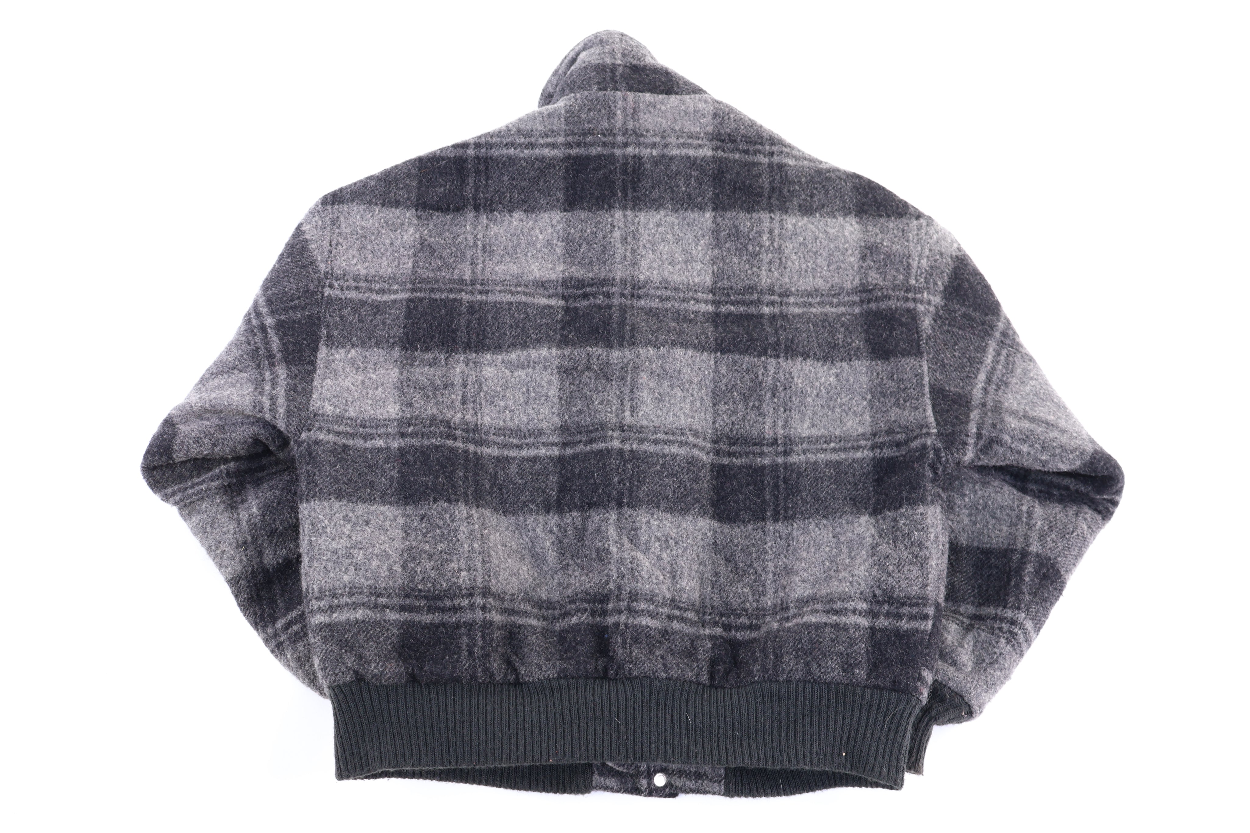 90's Woolrich Grey & Black Bomber Jacket - Jacket - Thrifted Threads
