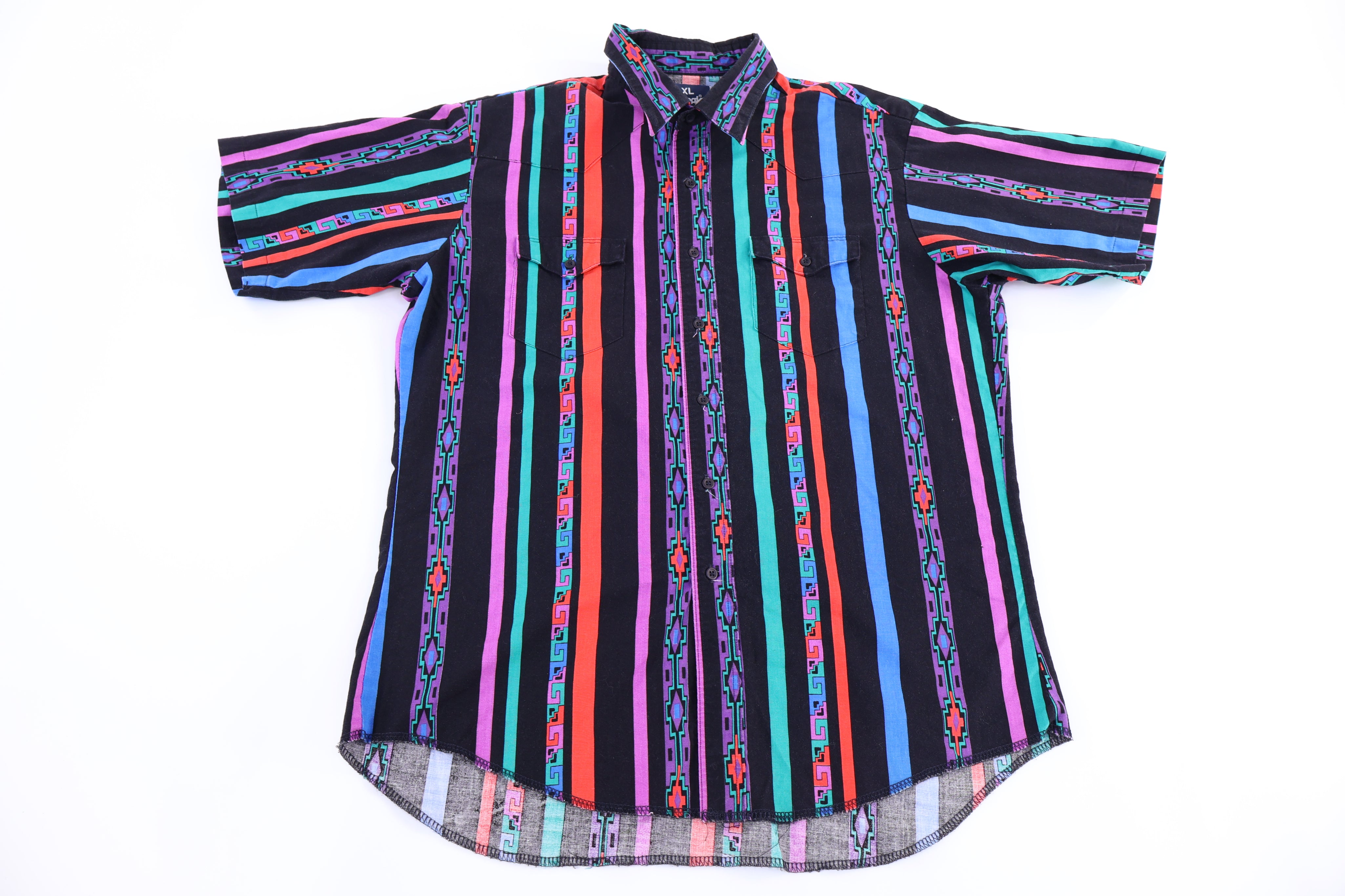 90's Wrangler Multicolor Western Button Down - Button Ups/Downs - Thrifted Threads