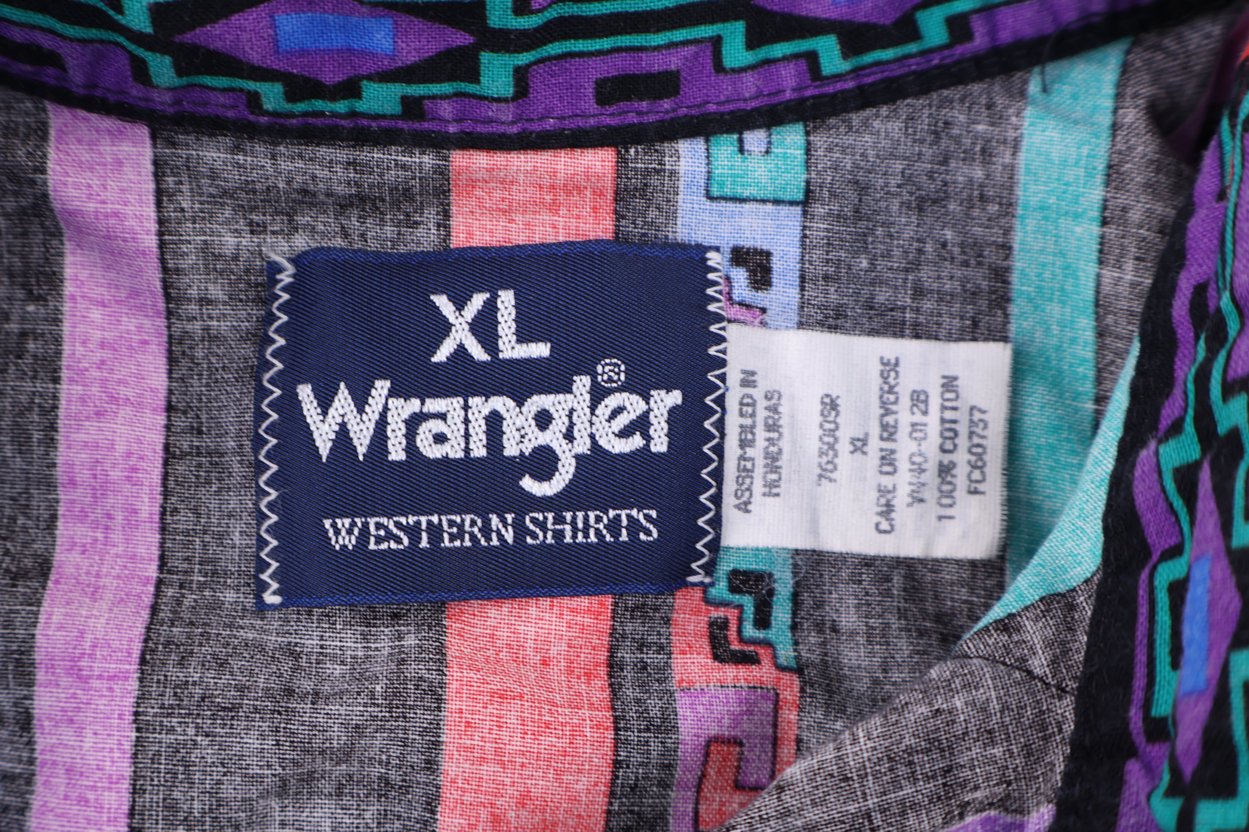 90's Wrangler Multicolor Western Button Down - Button Ups/Downs - Thrifted Threads