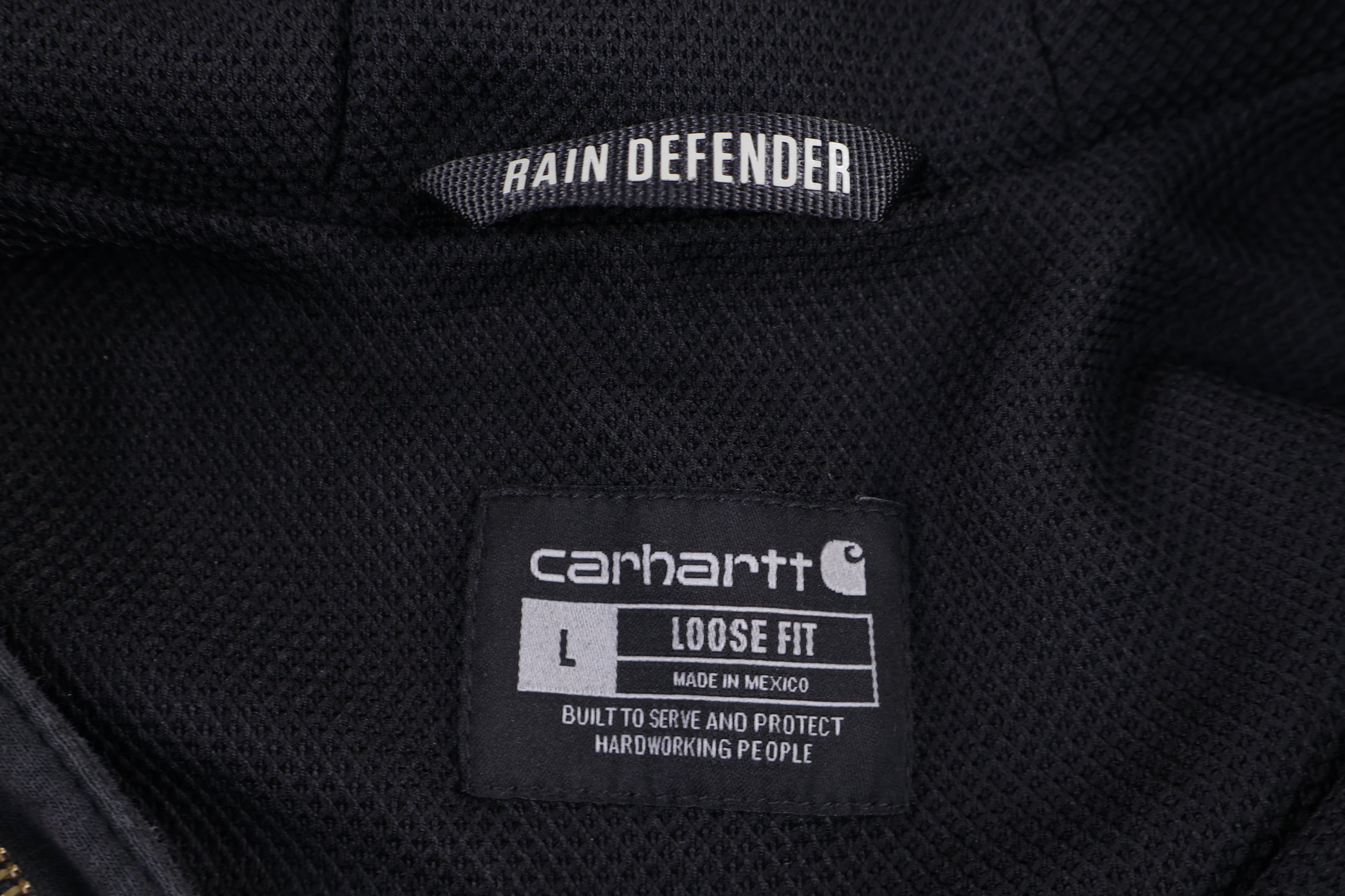Carhartt Logo Patch Black Full Zip Jacket