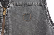 Carhartt Logo Patch Grey Full Zip Vest