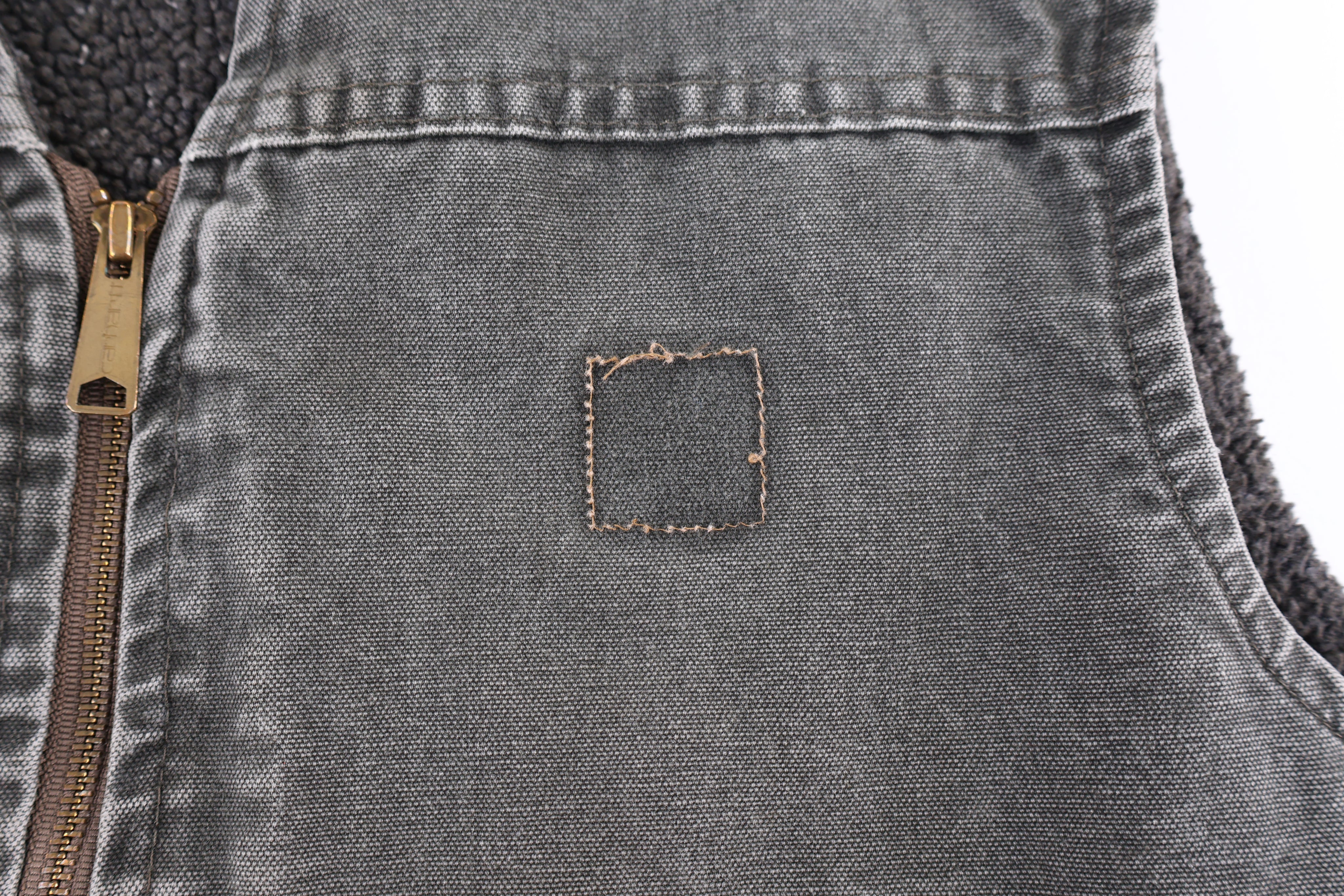 Carhartt Logo Patch Grey Full Zip Vest