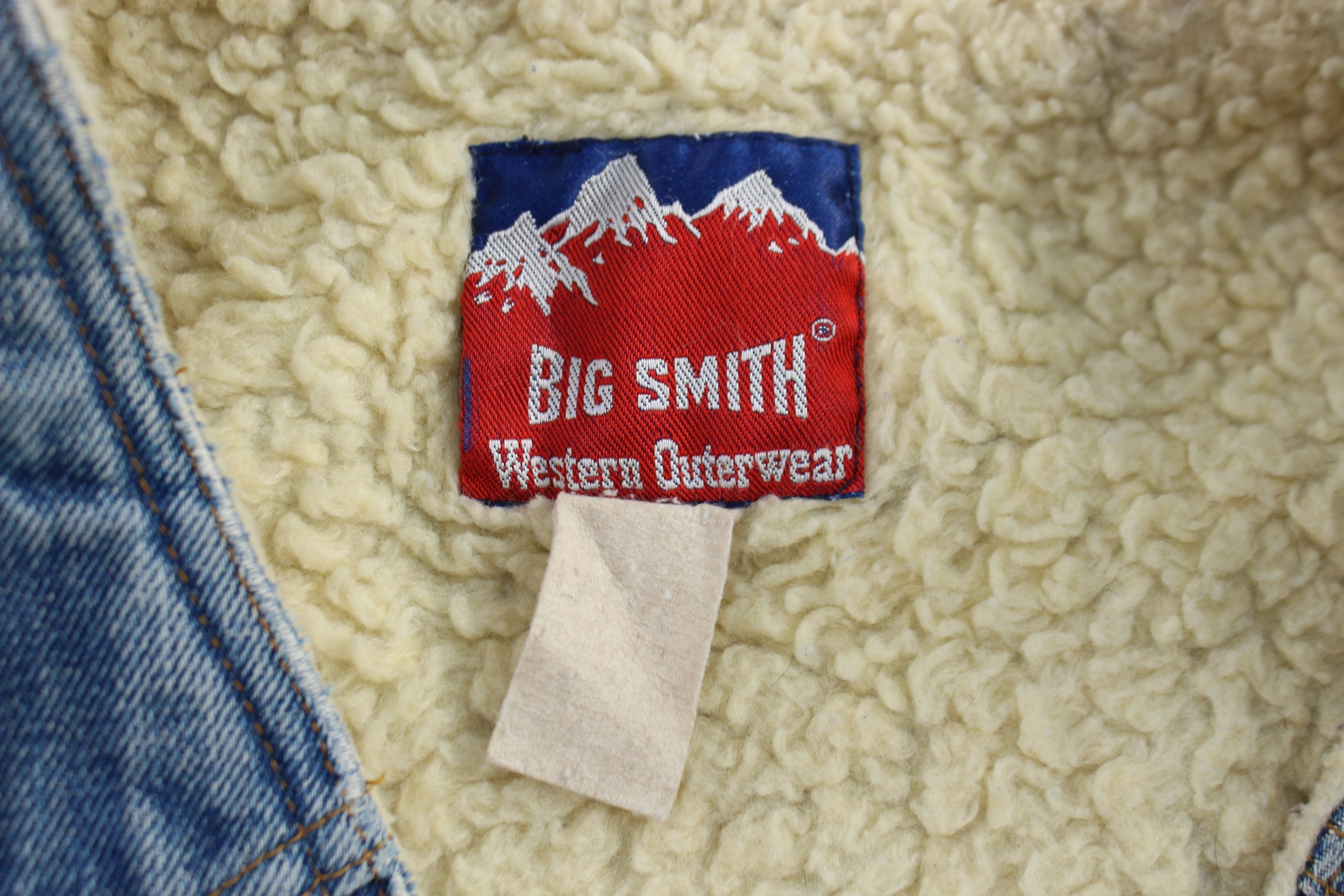 80's Big Smith Denim Sherpa Lined Vest