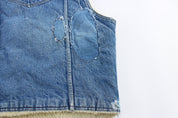 80's Big Smith Denim Sherpa Lined Vest