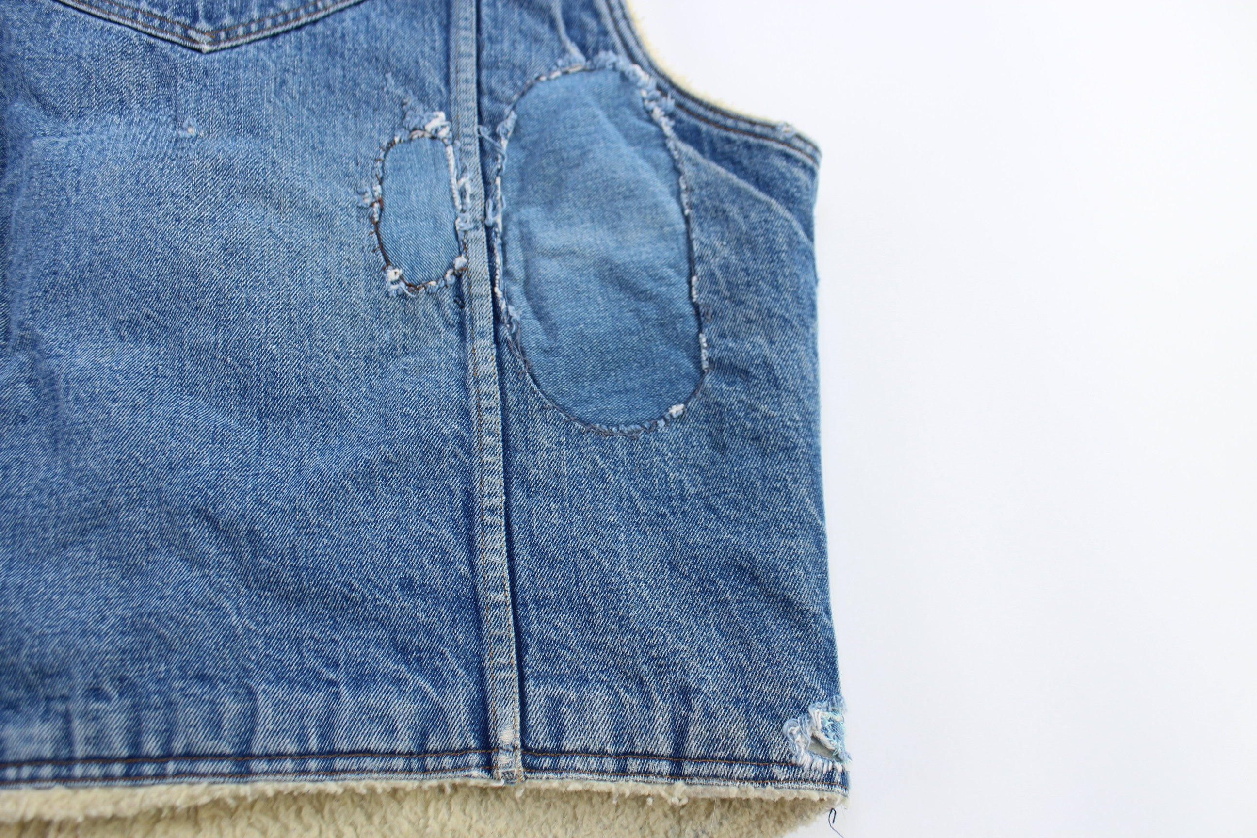 80's Big Smith Denim Sherpa Lined Vest