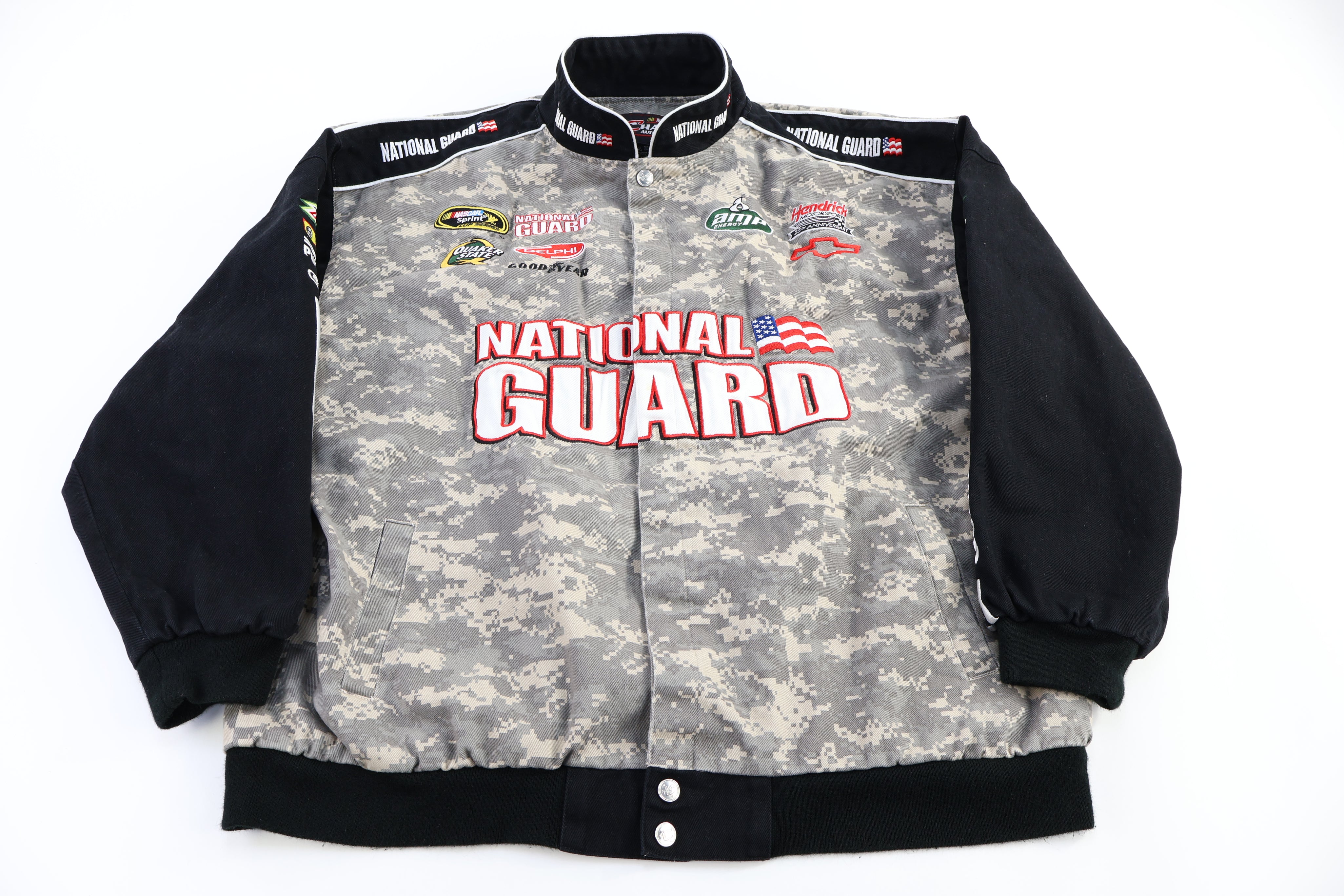 Nascar National Guard Camo Full Zip Racing Jacket