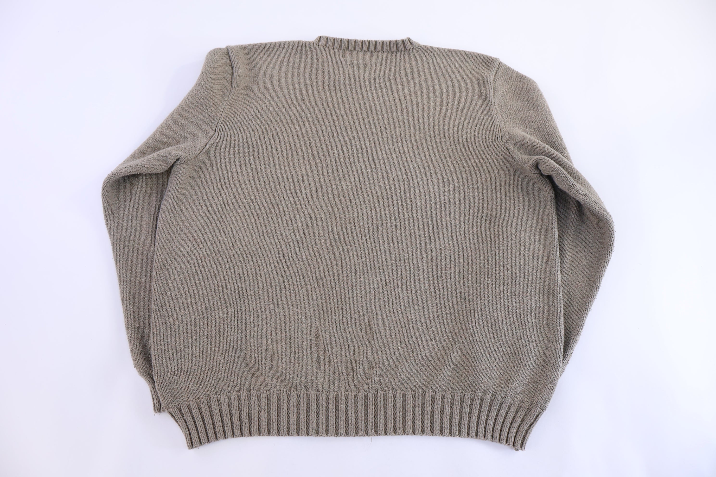 Polo by Ralph Lauren Embroidered Logo Brown Knit Sweater