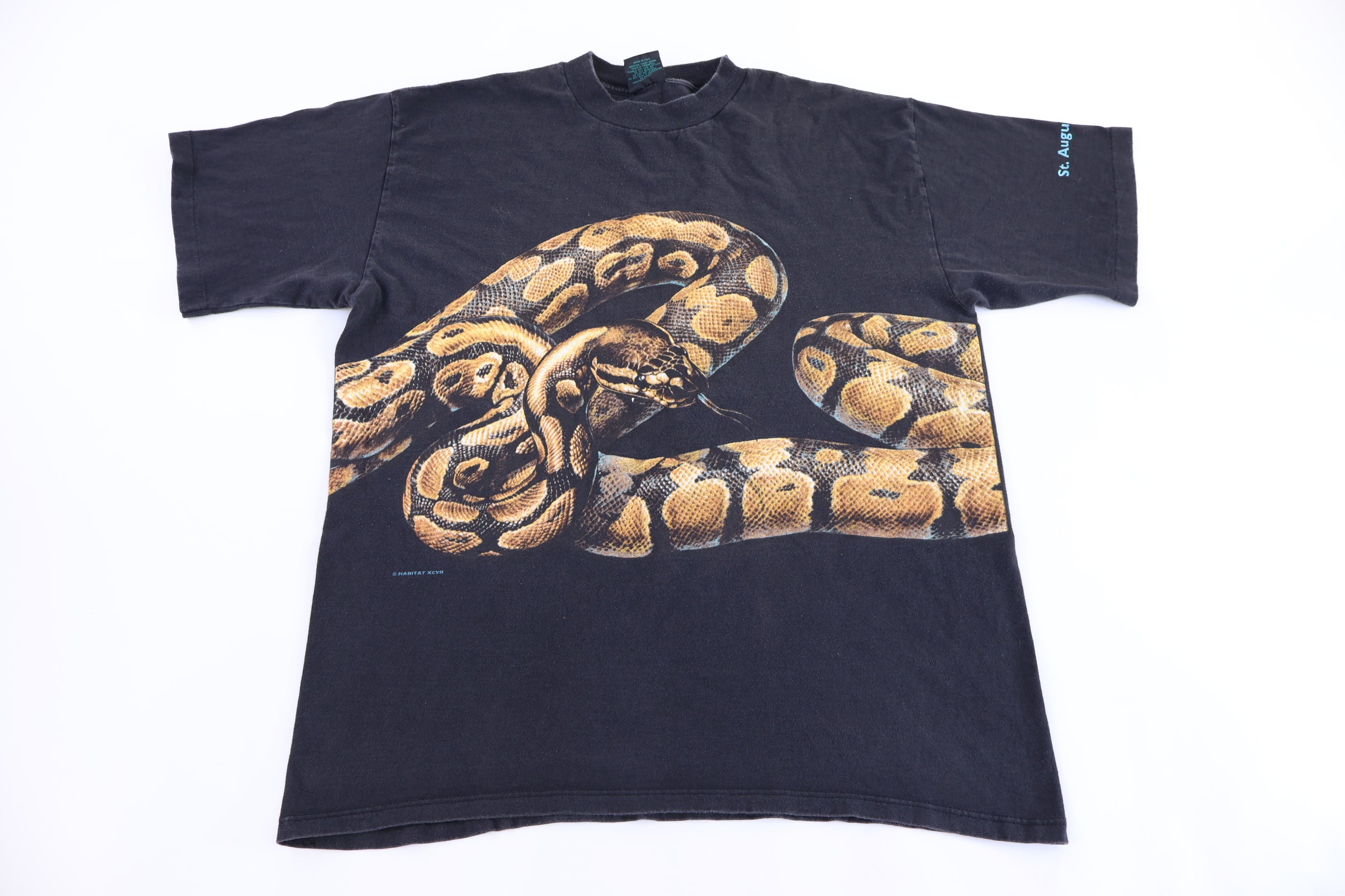 90's Florida Python Snake All Over Graphic T-shirt