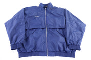 Vintage Nike Team Embroidered Logo Blue Full Zip Jacket