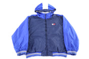 Tommy Hilfiger Embroidered Logo Blue Full Zip Jacket