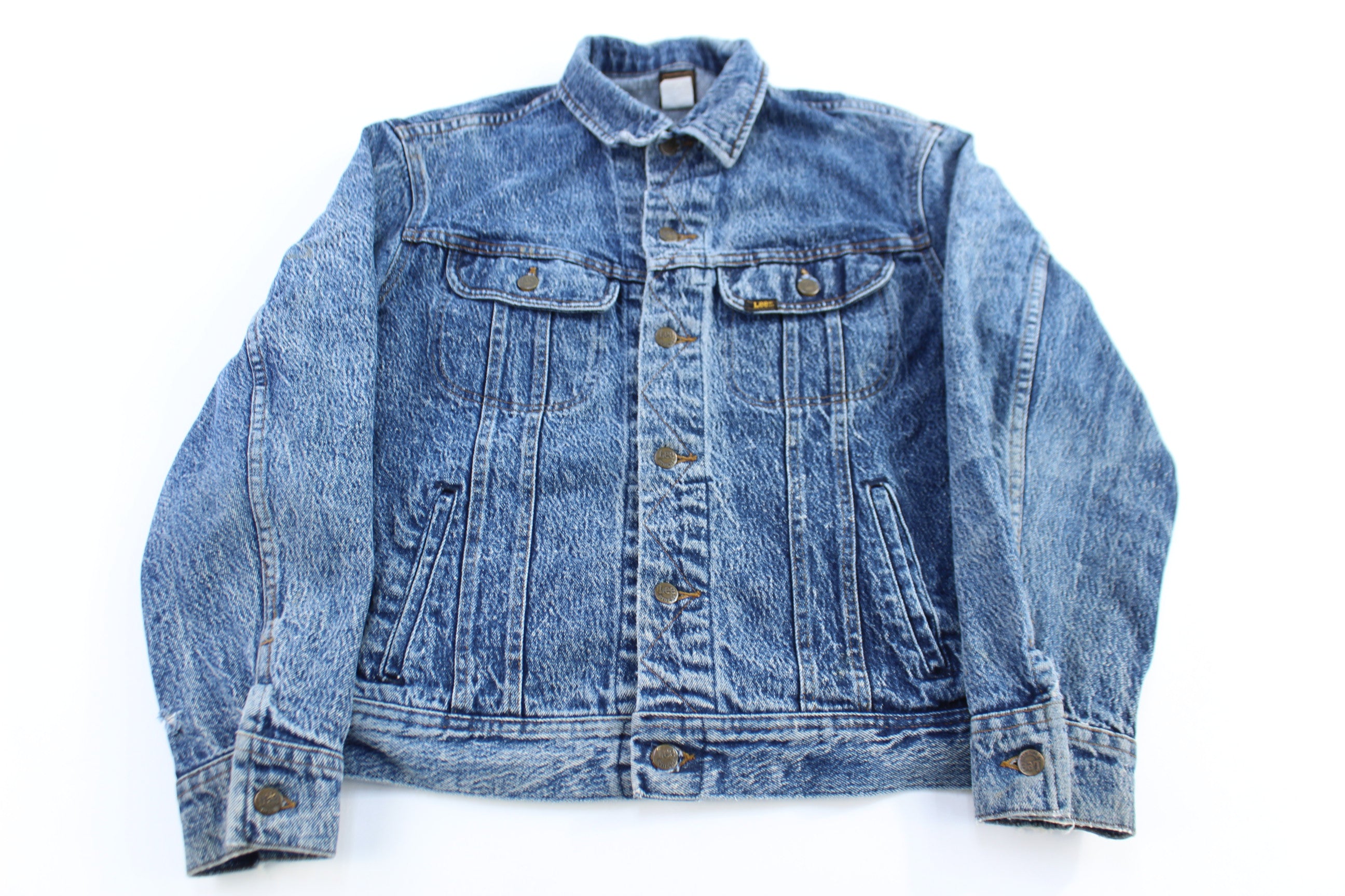 90's Lee Acid Wash Denim Trucker Jacket